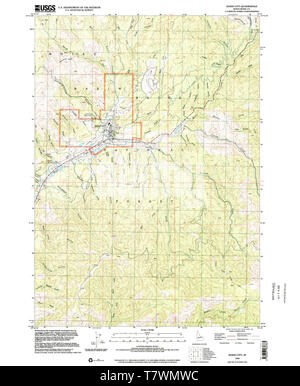 Carte TOPO USGS Idaho Idaho ID 236610199824000 Ville Restauration Banque D'Images