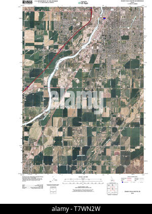 Carte TOPO USGS Idaho ID Idaho Falls au sud 20100929 Restauration TM Banque D'Images