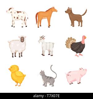 Chien,cheval,Vache,Moutons,chèvres,Turquie,chick,cat,cochon,vache,animal,animal,pâques,oiseaux,chaton, fromage,chiot,funny, poulet, porc, lait, élevage,agneau,de Grâce,mignon,viande, bovins,mustang,ferme,maison,alimentaire,campagne,agriculture,ferme,cuisine,reproduction,biologique,ranch,set,icône,,illustration,collection,isolé,design,graphisme,élément signe,caricature,couleur,vecteurs vecteur , Illustration de Vecteur