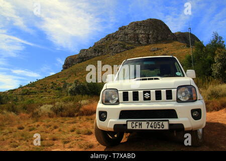 Sur un flanc de Jimny Suzuki Banque D'Images