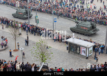 La revue de la victoire à Moscou le 9 mai 2019 Banque D'Images