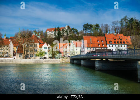 Rues et dans la ville de Landsberg am Lech en Allemagne, la Bavière Banque D'Images