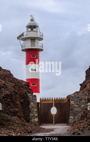 Leuchtturm Mirador Punta de Teno, à l'Ouest cap de Tenerife, Canaries, Espagne Banque D'Images