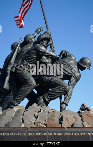 Un circuit fermé de la United States Marine Corps War Memorial aka Iwo Jima Memorical au Arlington National Cemetery.Arlington.virginia.USA Banque D'Images