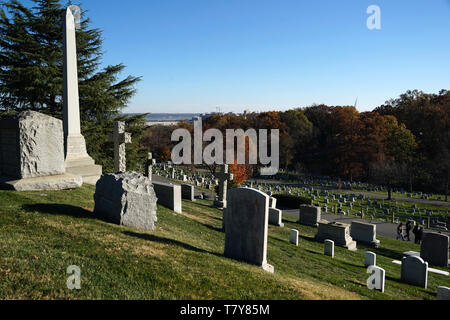 Les pierres tombales dans le Cimetière National d'Arlington.Arlington.virginia.USA Banque D'Images