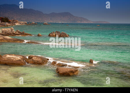 Paysage côtier à Cana, Ninh Thuan, Vietnam, Asie Banque D'Images