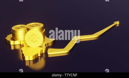 Binance la croissance en Afrique l'Ouganda, l'image de rendu 3D Banque D'Images