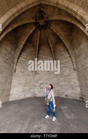 L'espagne, Valence, Torres de Serranos tower Porta de chambres Photo Federico Meneghetti/Sintesi/Alamy Stock Photo Banque D'Images