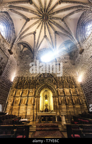 L'espagne, Valence, cathédrale de Valence, basilique de l'Assomption de Notre-Dame de Valence, Chapelle du Saint Calice ou le Saint Grial. Nourris de photos Banque D'Images