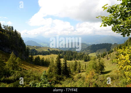 Paysage près du lac de Gosau, dans la région du Salzkammergut en Autriche Banque D'Images