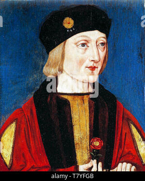 Roi Henri VII d'Angleterre, (1457-1509), portrait de l'école anglaise, c. 1510 Banque D'Images