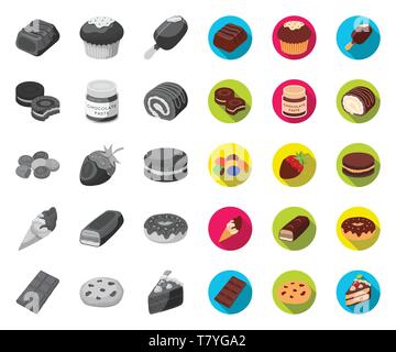 Art,Bar,biscuit,gâteau, bonbons,chocolat,puce,le cacao,collection,cookies,cuisiner,design,cupcake, desserts, desserts,donut,pâte,dragee,eskimo,glace,vernis,icon,illustration,logo,isolé,mélange mono,télévision,pâte à tarte,,,sandwich,roulade,set,signer,coupe,pailles,fraise,sucre,douceur,,symbole,vecteur vecteurs vecteur web,gaufrette , Illustration de Vecteur