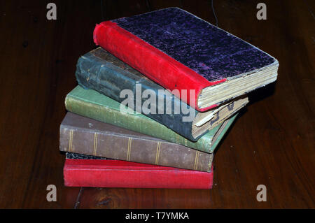 Vieux livres close-up Banque D'Images