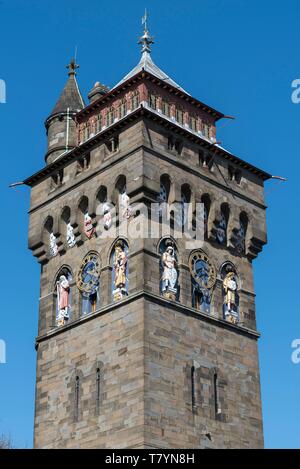 Royaume-uni, Pays de Galles du Sud, Glamorgan, Cardiff, Cardiff Castle Banque D'Images