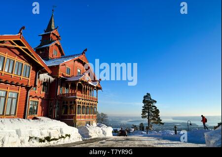 La Norvège, Oslo, district de Holmenkollen, Holmenkollen Park Hotel Banque D'Images