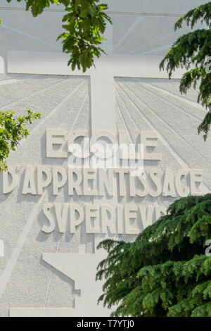 Ecole d'apprentissage supérieur catholique, un lycée professionnel, Lyon, France Banque D'Images