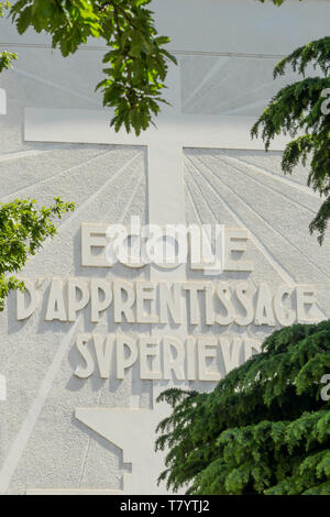 Ecole d'apprentissage supérieur catholique, un lycée professionnel, Lyon, France Banque D'Images