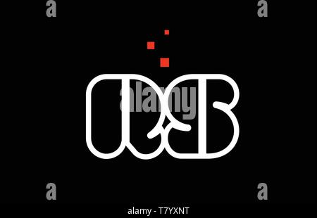RS R S noir blanc rouge lettre de l'alphabet combinaison approprié comme une icône logo design pour une société ou entreprise Illustration de Vecteur