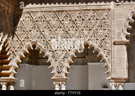 Alcázar de Séville, Real Alcázar de Séville, Séville, Séville, Andalousie, Espagne Banque D'Images