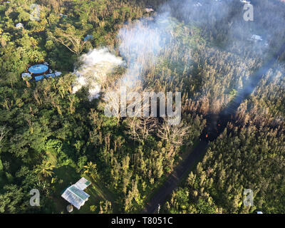 Éruption du Kilauea 2018 Banque D'Images