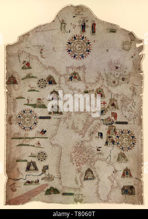 Carte de la Méditerranée catalane et de la mer Noire, 1559 Banque D'Images