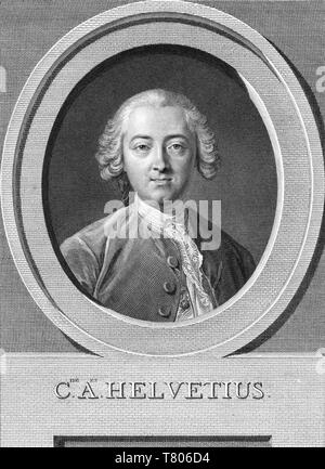 Claude HelvÃ©tius, philosophe français Banque D'Images