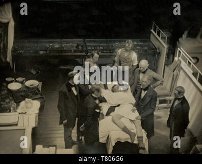 Reconstitution de première anesthésie, 1846 Banque D'Images