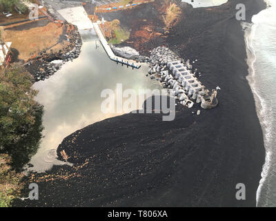 La barre de sable, l'éruption du Kilauea 2018 Banque D'Images