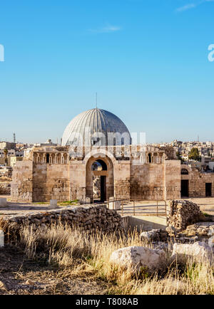 Palais omeyyade, La Citadelle d'Amman, Amman, Jordanie, le Gouvernorat de Moyen-orient Banque D'Images