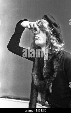 Toppop plat-studio Hilversum, Pays-Bas : David Johansen de New York Dolls Hilversum, Pays-Bas - 1973. Banque D'Images