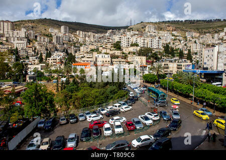 Le centre-ville de Naplouse, en Cisjordanie, Palestine, Moyen Orient Banque D'Images