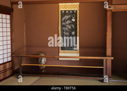 TAKAYAMA, JAPON - Mars 27, 2019:Le lieu historique national de Takayama Jinya- Bureau de la direction générale de l'époque Edo Bakufu. Chambre d'hôtes. Banque D'Images