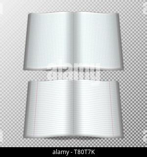Brochure ouvert avec des lignes fnd carrelets modèle. La mise en page réaliste pour magazine ou ordinateur portable sur fond transparent. Illustration de Vecteur