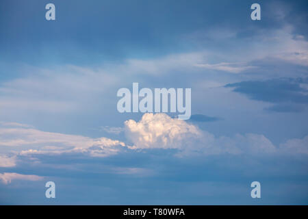 Bâtiment de nuages dans le ciel au-dessus d'Etosha National Park, Namibie Banque D'Images