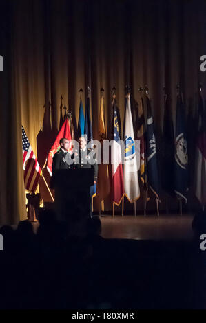 Fort Leonard Wood, Missouri. Théâtre & Eyck, un 35e OSUT, US Army National Guard de la formation de base des diplômes. Banque D'Images