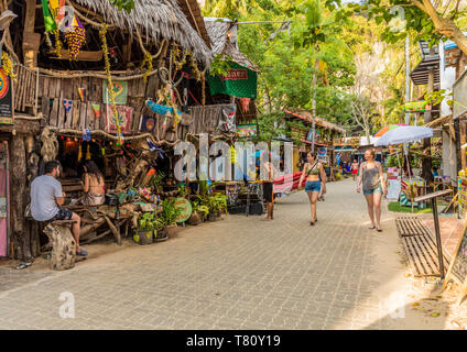 Walking Street à Railay, Ao Nang, province de Krabi, Thaïlande, Asie du Sud, Asie Banque D'Images