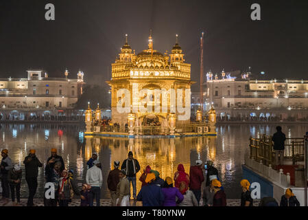 Le Golden Temple, Amritsar, Punjab, en Inde, en Asie Banque D'Images