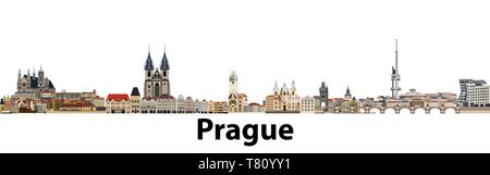Vecteur de Prague city skyline Illustration de Vecteur