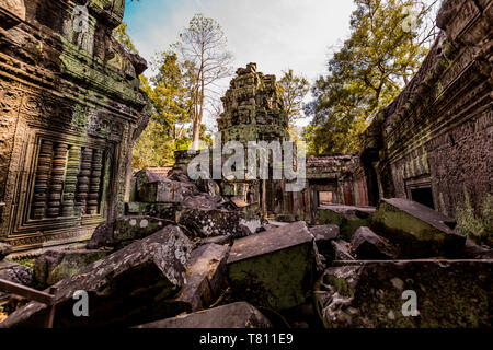 Les temples d'Angkor Wat, Angkor, Site du patrimoine mondial de l'UNESCO, Siem Reap, Cambodge, Indochine, Asie du Sud-Est, l'Asie Banque D'Images