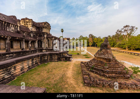 Les temples d'Angkor Wat, Angkor, Site du patrimoine mondial de l'UNESCO, Siem Reap, Cambodge, Indochine, Asie du Sud-Est, l'Asie Banque D'Images