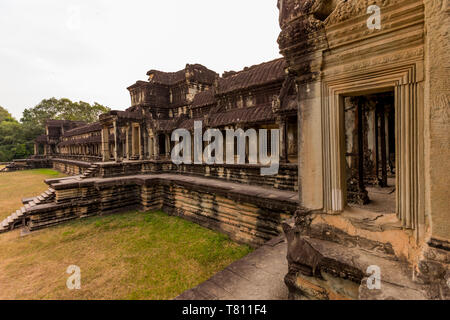 Les temples d'Angkor Wat, Angkor, Site du patrimoine mondial de l'UNESCO, Siem Reap, Cambodge, Indochine, Asie du Sud-Est, l'Asie Banque D'Images