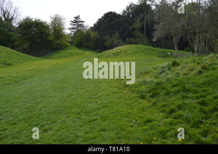 Site de l'Amphithéâtre Romain du iie siècle, Cirencester, England Banque D'Images