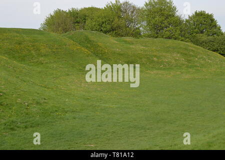 Site de l'Amphithéâtre Romain du iie siècle, Cirencester, England Banque D'Images