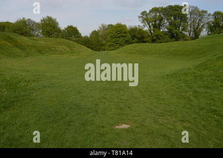 Site de l'Amphithéâtre Romain du iie siècle, Cirencester, England Banque D'Images