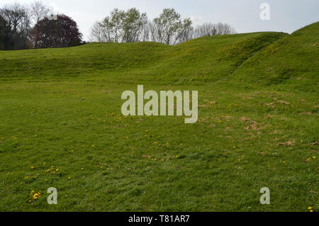 Site de l'Amphithéâtre Romain du iie siècle, Cirencester, England Banque D'Images