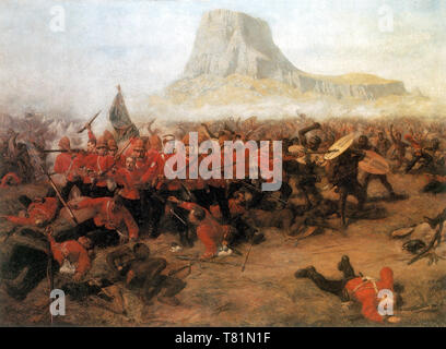 Anglo-Zulu War, Bataille d'Isandlwana, 1879 Banque D'Images