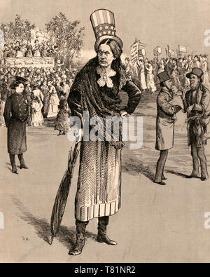 Caricature de Susan B. Anthony, Campagne 1873 Banque D'Images