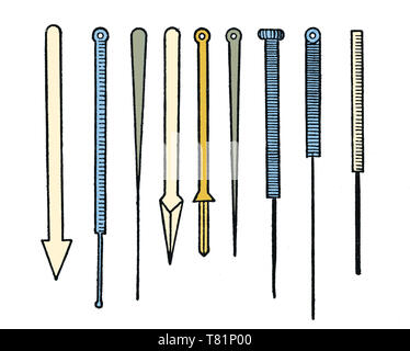L'acuponcture chinoise, aiguilles neuf Banque D'Images