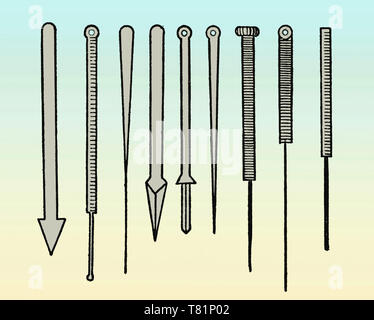 L'acuponcture chinoise, aiguilles neuf Banque D'Images