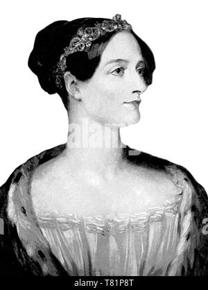 Ada Lovelace, mathématicien anglais Banque D'Images